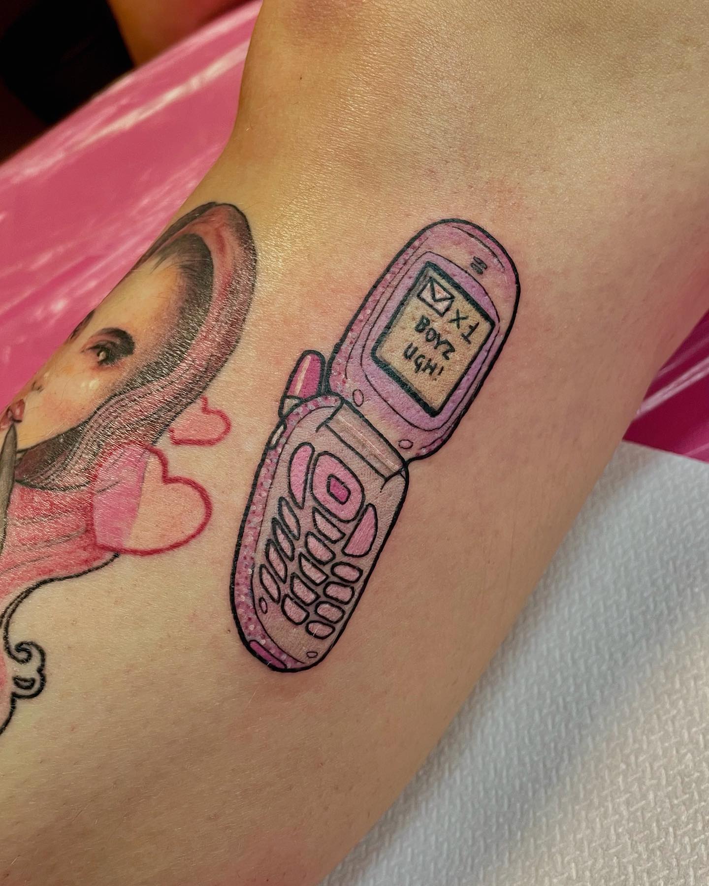 Cute Flip Phone tattoo y2k tattoo