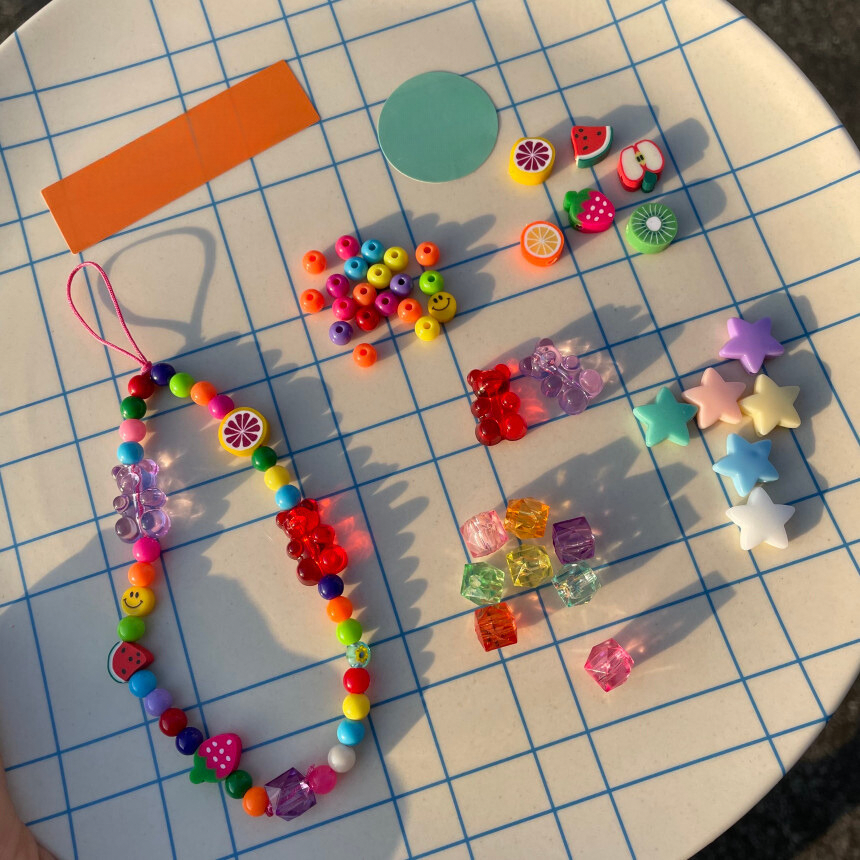 Colorful beaded y2k accessories