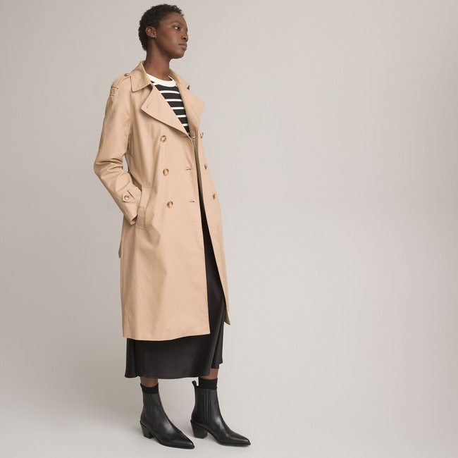 cotton gabardine trench coat