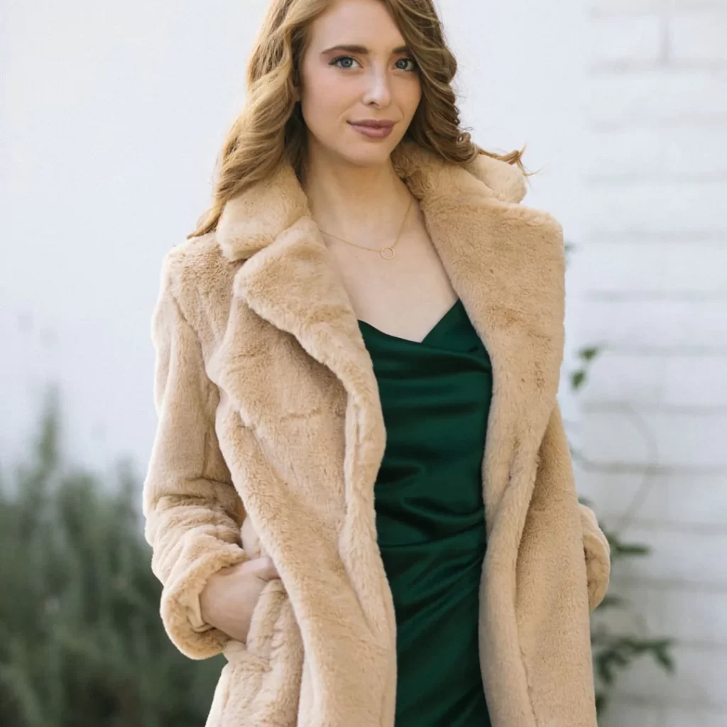 long faux fur coat