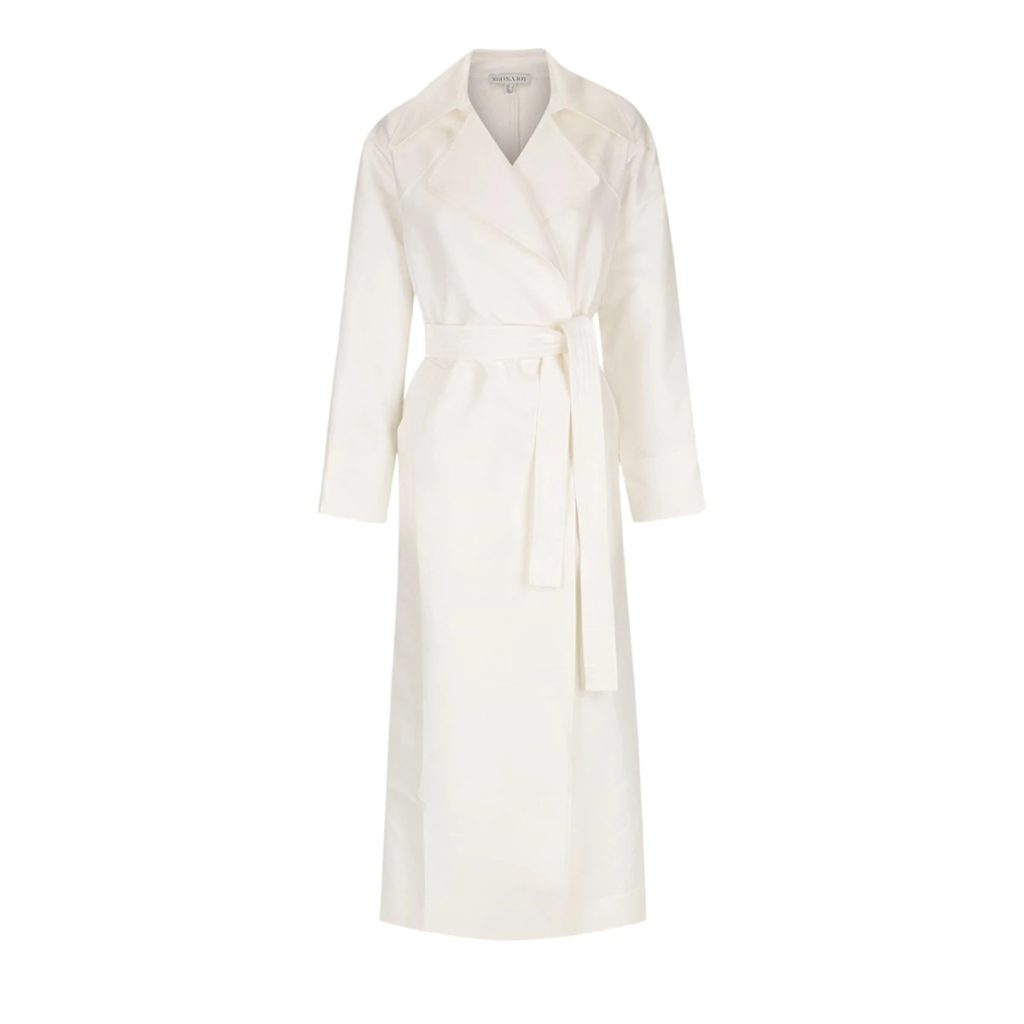 	
cream coat women