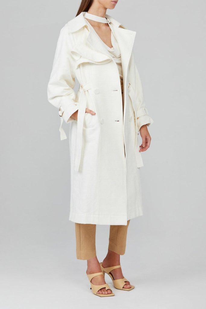 ivory trench coat