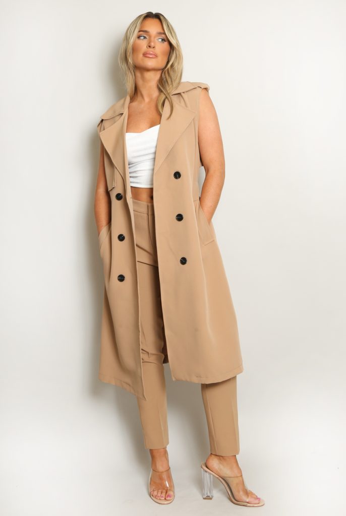 sleeveless trench coat