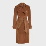 women's brown trench coat