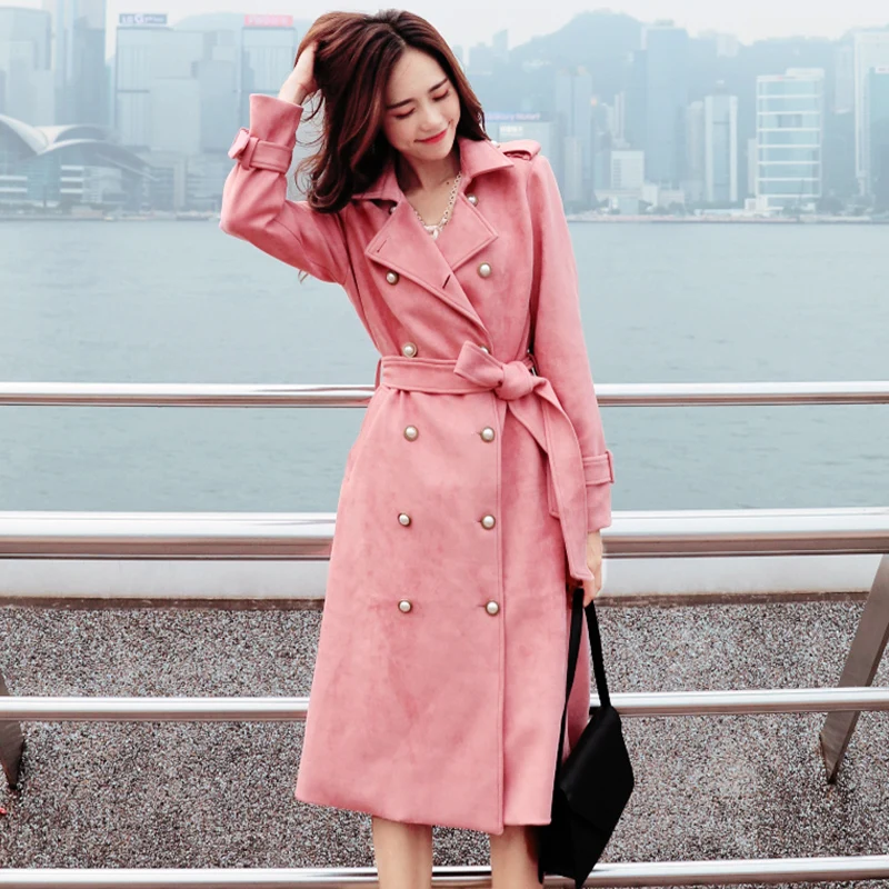 hot pink trench coat