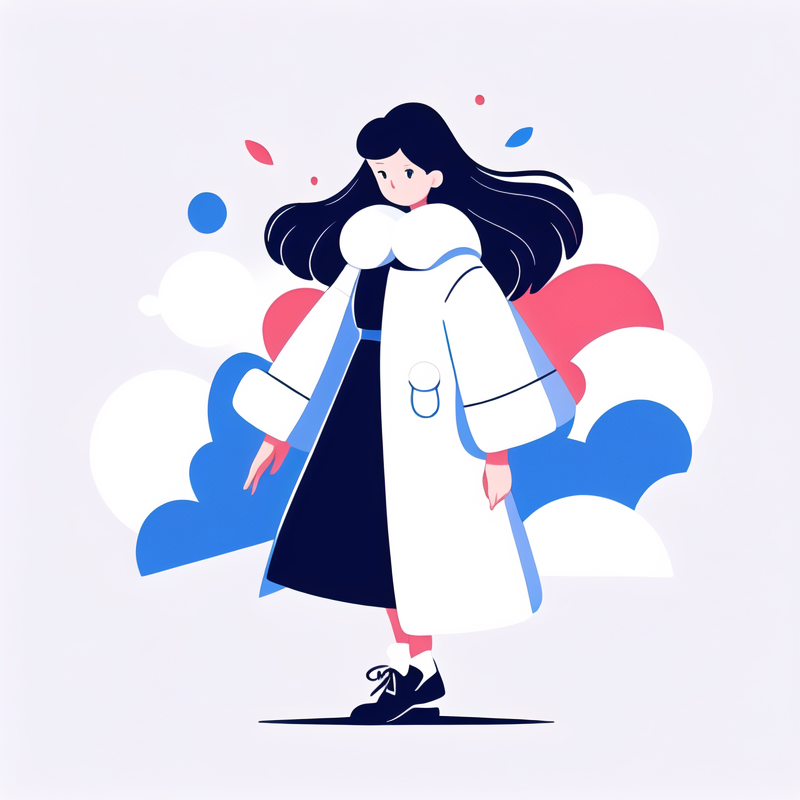 white faux fur coat