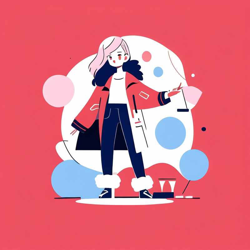 red fur coat
